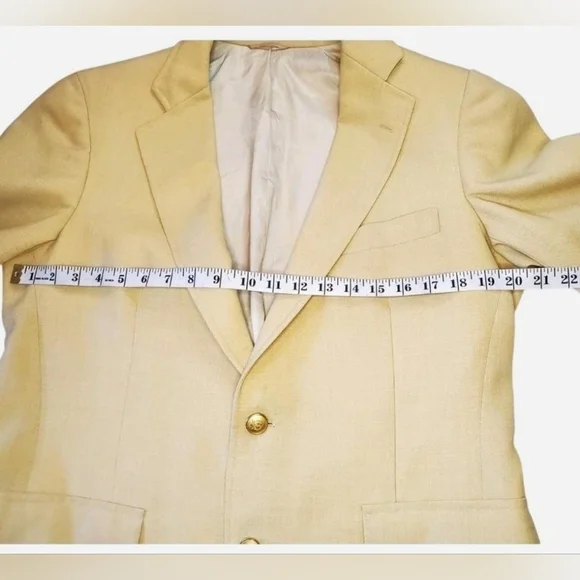 Vintage Chaps by Ralph Lauren Sport Coat Mens Size 44R Gold Buttons Made in USA - Picture 5 of 14
